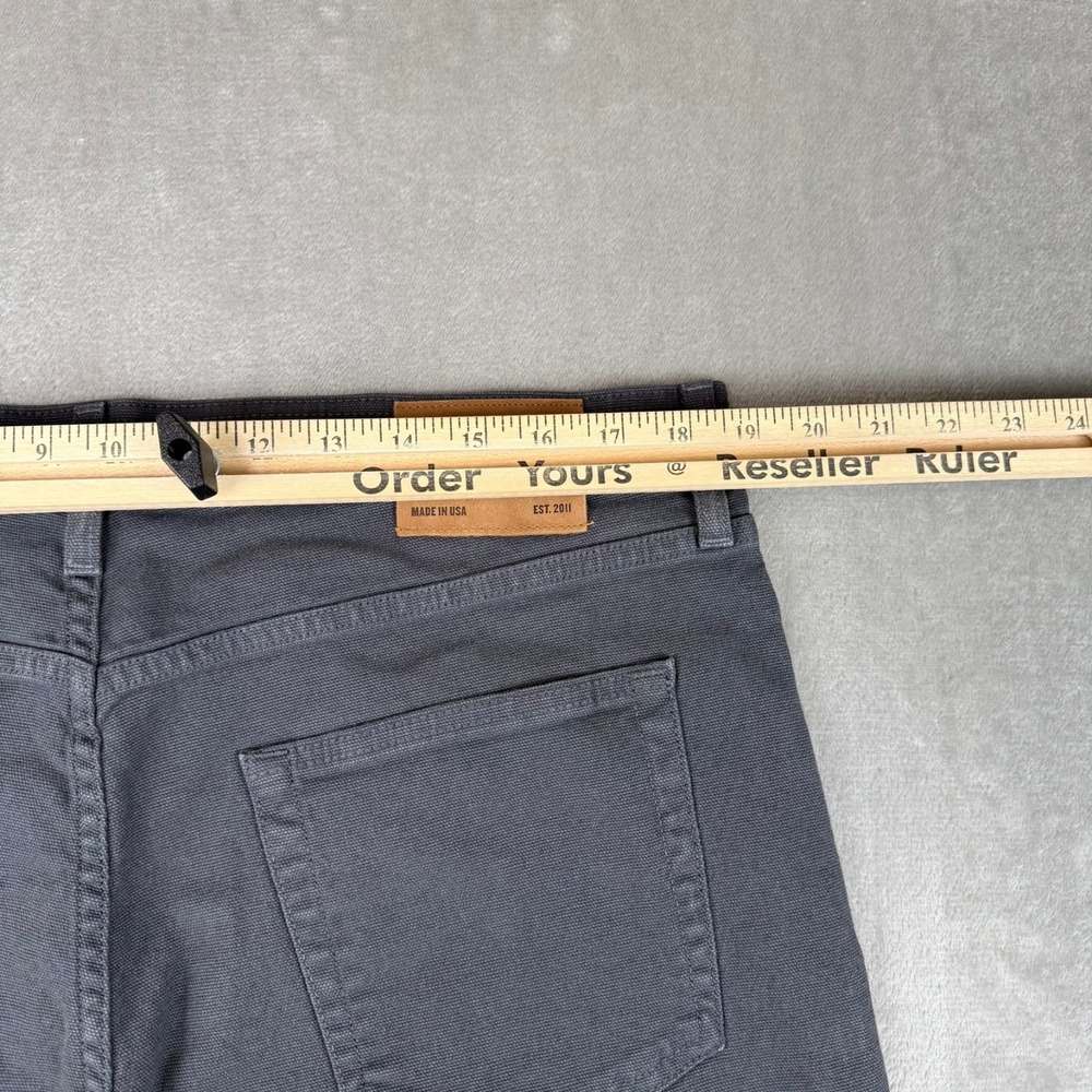 American Giant Roughneck Stretch Canvas Pants Mens 36x32 Iron Gray $165 USA NWOT - Picture 7 of 8